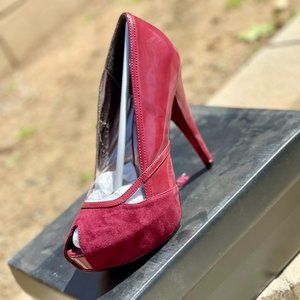 JUST FAB Burgundy Heels Sz 8.5